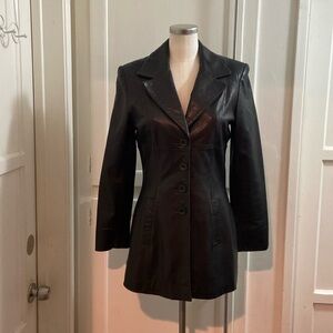 Bebe genuine leather blazer.